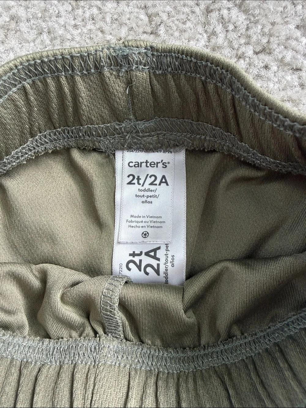 Carter's Olive Green Athletic Drawstring Shorts-2 pack